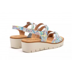 455  Leather wedge sandals, gel insole, non-slip