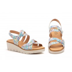 455  Leather wedge sandals, gel insole, non-slip