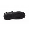 20504 Leather and textil wedge sandals with gel insole, and velcro