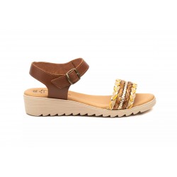 210 Leather wedge sandals, gel insole, soft, non slip