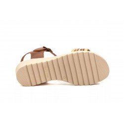 210 Sandalia de piel trenzada, planta de gel, suela ligera antideslizante