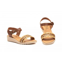 210 Leather wedge sandals, gel insole, soft, non slip