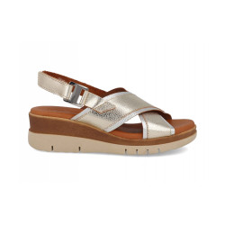 4199 Leather wedge sandal,...