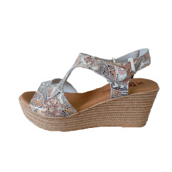 2439 Leather wedge sandal,...