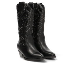 Black ankle boots, zip...