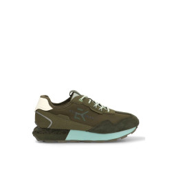 Calzado-Deportivo de piel y lona con cordones plantilla confort