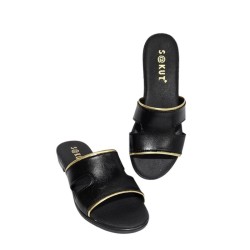 Sandalia de piel animal print-Mujer