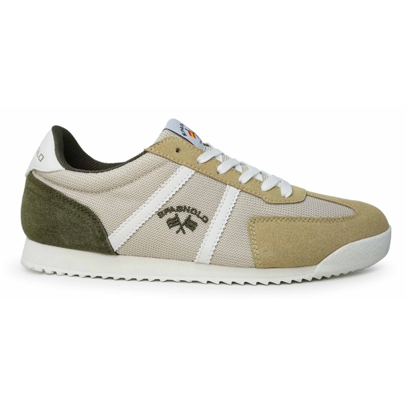 Spagnolo  sneakers, men's casual footwear, suede and mesh sneakers, Spanish luxury men's shoes.