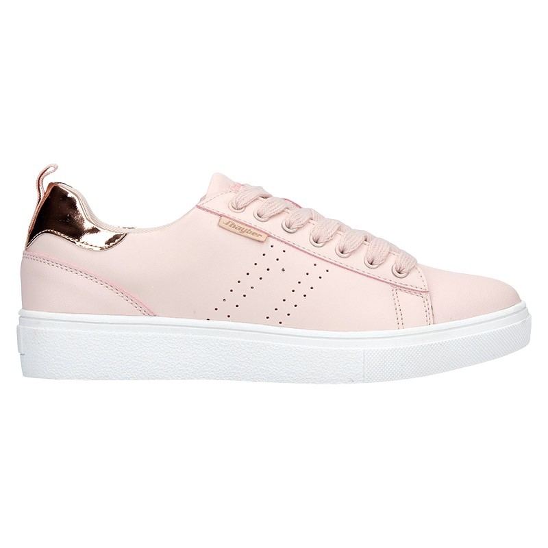 j'hayber DEPORTIVO PIEL CASUAL rosa, cierre de cordones, suela de goma antideslizantes