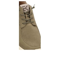 DEPORTIVO piel kaki y gris, cordones elásticos, plantilla extraible en piel, suela ligera y resistente, ETIKA HOMBRE, BLANCO