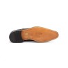 Black leather dress shoe, formal wear or groom's shoe, laces, leather sole, Ibérico