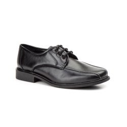 Nikkoe 1217 Black Shoe Man Leather, special width, rubber sole, non-slip