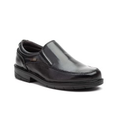 Black  leather shoe man comfortable, soft, rubber sole, non-slip, made in Spain