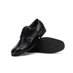 Zapatos de piel para vestir, suela de goma, cierre de cordones