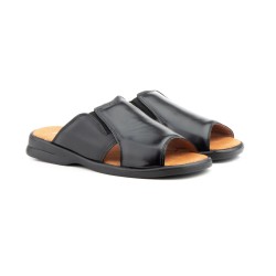 Sandalia de Piel Comfort Marrón y Negro: El Descanso que tus Pies Merecen | Hecho en España