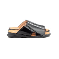 Sandalia de Piel Comfort Marrón y Negro: El Descanso que tus Pies Merecen | Hecho en España