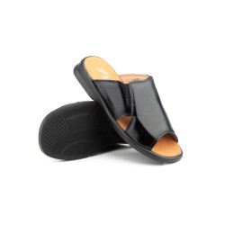 Sandalia de Piel Comfort Marrón y Negro: El Descanso que tus Pies Merecen | Hecho en España