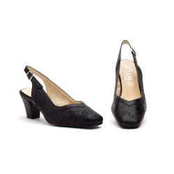 5610 Salón ancho especial de piel,  planta de piel, tacón ancho bajo, suela antideslizante