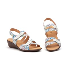 Leather wedge sandals, gel insole, soft, non slip