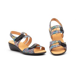 Leather wedge sandals, gel insole, soft, non slip