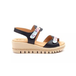 459  Leather wedge sandals, gel insole, non-slip