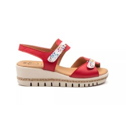 459  Leather wedge sandals, gel insole, non-slip