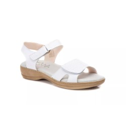 Leather wedge sandal, comfort insole, non-slip
