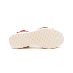 Leather wedge sandals, confort insole, non-slip