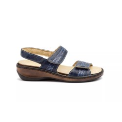 5050 Leather leather sandal with velcro straps and removable insole, non-slip