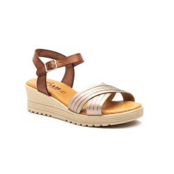 Leather wedge sandals, gel insole, soft, non slip