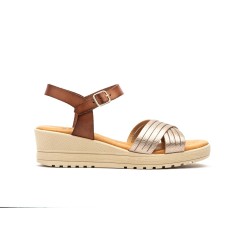 Leather wedge sandals, gel insole, soft, non slip