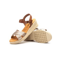 Leather wedge sandals, gel insole, soft, non slip