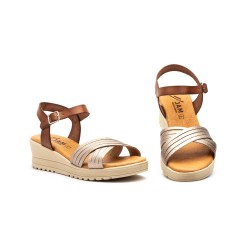 Leather wedge sandals, gel insole, soft, non slip