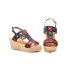 Leather wedge sandals, confort insole, non-slip