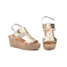 Leather wedge sandals, confort insole, non-slip