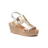 Leather wedge sandals, confort insole, non-slip