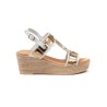 Leather wedge sandals, confort insole, non-slip