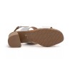 Gold leather sandal, wide heel,comfort insole, non-slip