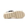 Leather wedge sandals, gel insole, non-slip
