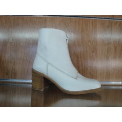 White leather boots with...