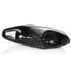Zapato de piel charol, de vestir o Novio, suela de cuero, Almasa