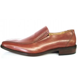 Cognac shoe leather slip