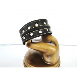 Black leather bracelets...