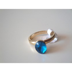 hodium ring with a blue  stone