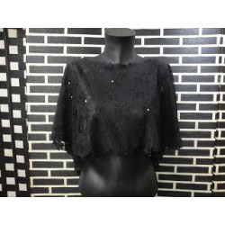 Black cape embroidered with...